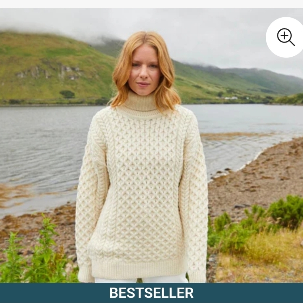 The Irish Store Cable Knit Merino Wool Sweater XXL cottagecore